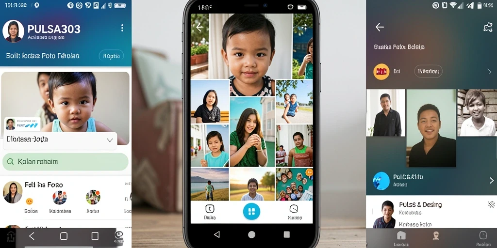 Tampilan antarmuka aplikasi Kolase Foto PULSA303 yang user-friendly.