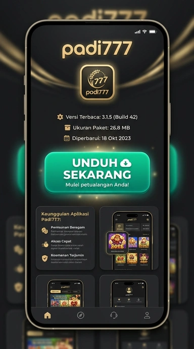 Tampilan halaman APK padi777